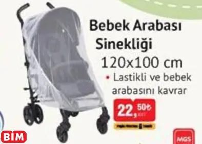 BEBEK ARABASI SİNEKLİĞİ 120X100 CM